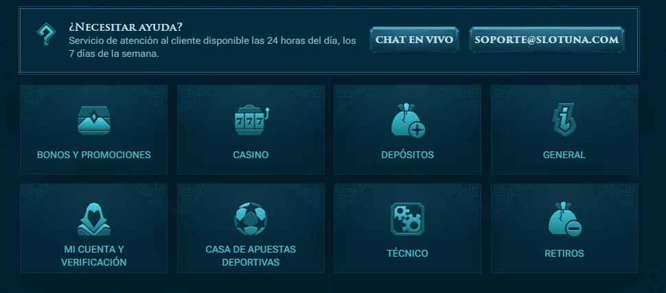 slotuna casino soporte